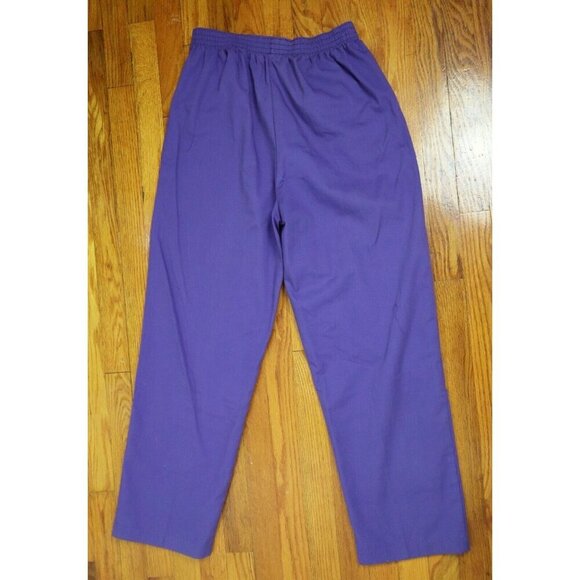WOMEN'S PURPLE ELASTIC WAIST PULL-ON KHAKI PANTS - JIGSAW - SIZE 34 - Picture 4 of 4